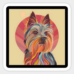 Silky Terrier in 70's Sticker